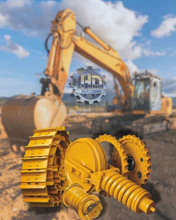 sprocket cadenas zapatas tensora rueda guia resorte carril carril superior carril inferior maquinaria