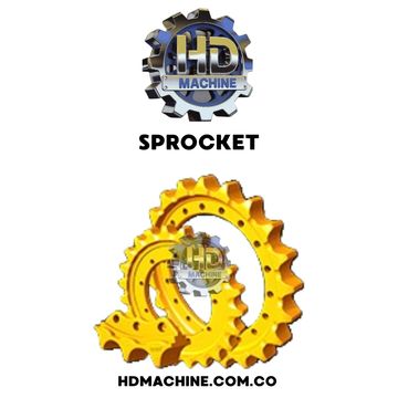 Sprocket rueda dentada maquinaria pesada orugada, caterpillar, komatsu, hitachi, doosan, sany, case.