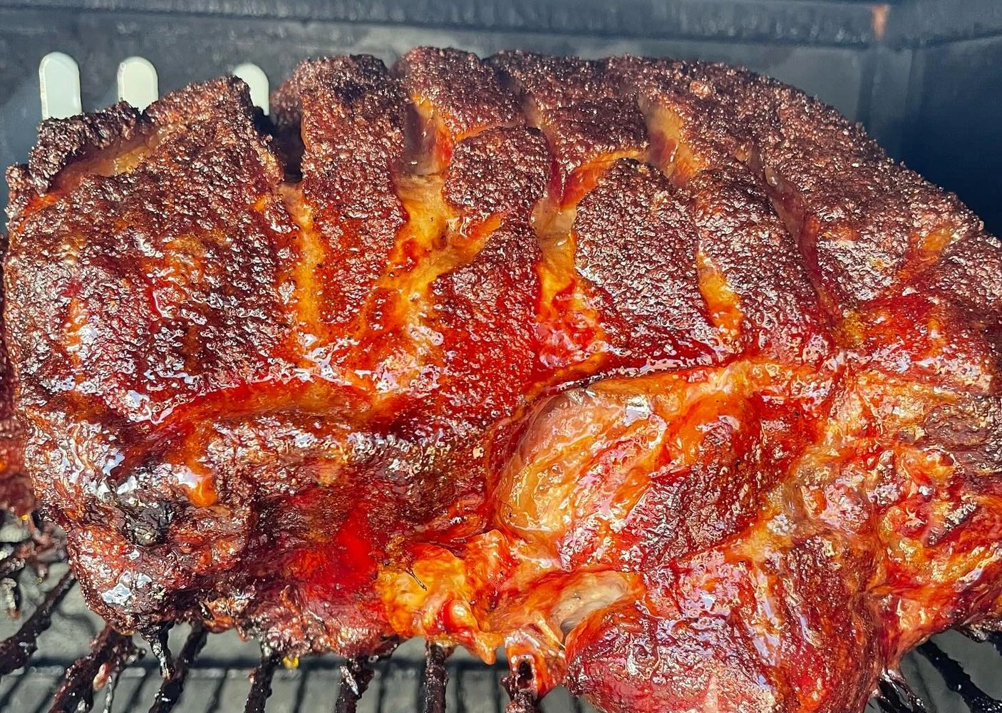 Brisket perfectly smoked for 14 - 16 hours on our custom smoker trailer