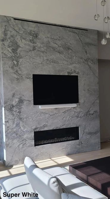 Super White Fireplace Surround