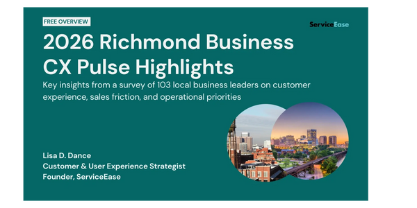 Cover Page of 2026 Richmond Business CX Pulse Highlights Report by Lisa D. Dance, CX & UX Strategist