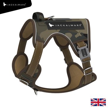 Camouflage Jackalware comfort fit dog harness