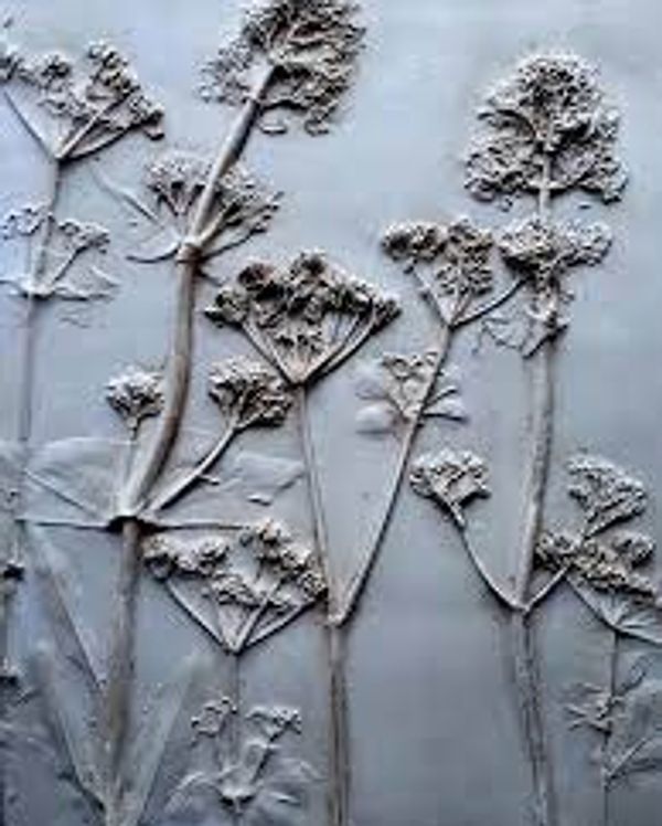 Wild flower plaster cast design