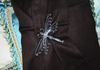 Sterling silver dragonfly with handmade beads from Bali for the head and body