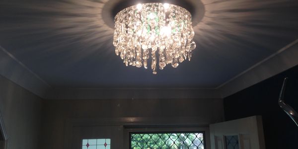 Lights at house electrical work at Bray Park