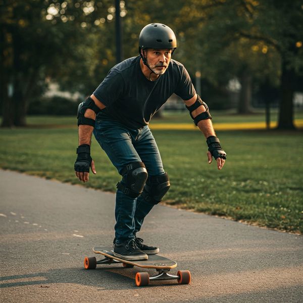 Young, hip adult longboard expert shredding some gnar