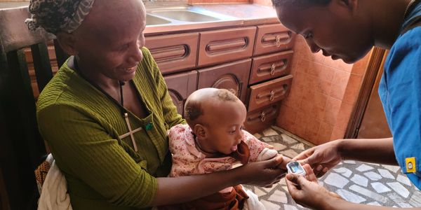 Ethiopian mother and baby get medical care