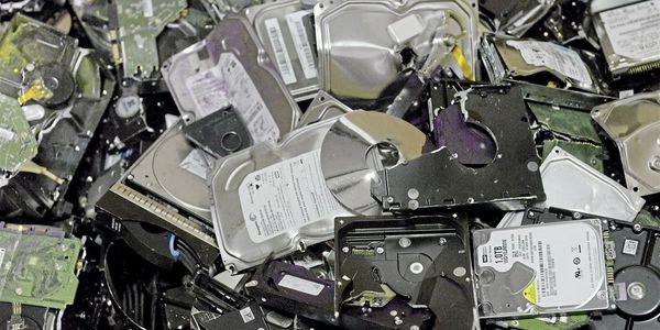 Hard Drive Pile Michigan Electronic Recycling