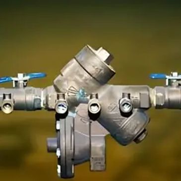 Metal piping system with gauges and valves.