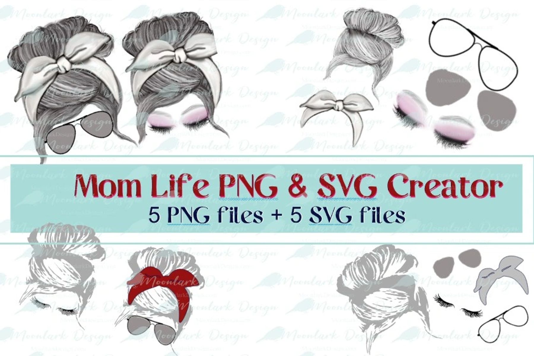 Download Mom Life Svg Mom Life Png For Sublimation Cut File Make Your Own Bandanna Glasses Hair