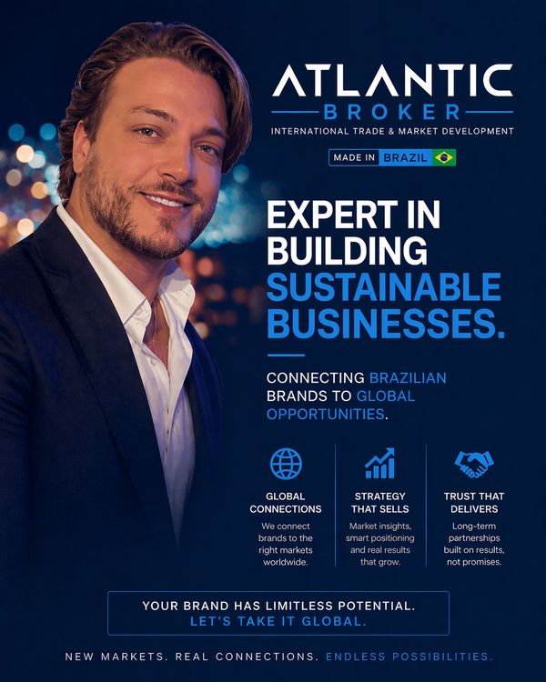 Business expert promoting sustainable global brand connections from Brazil.