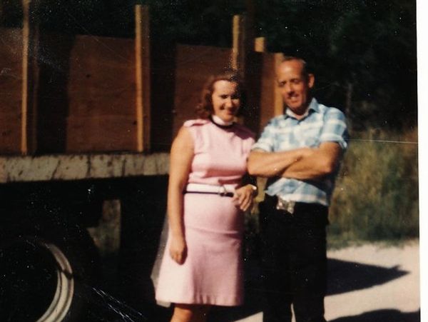 Historic family photo representing the early generation of Johnson Rock's natural stone business