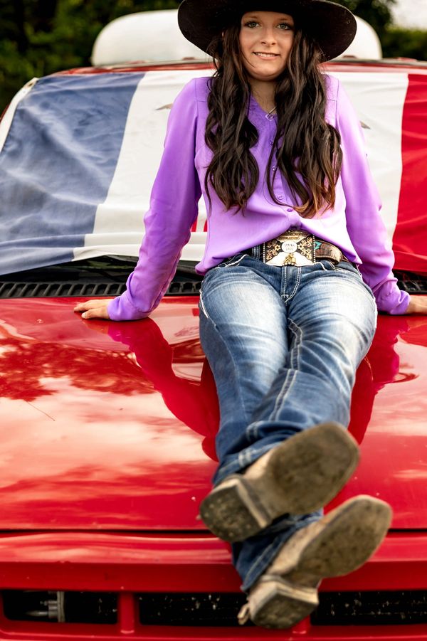 2026 Dayton Rodeo Iowa Flag Carrier - Lynnlee Campbell