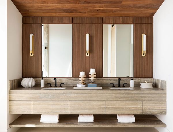 Walnut Panel Bathroom
