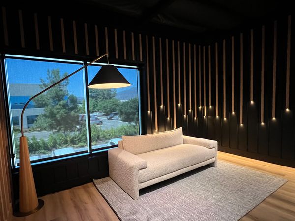 Black & White Oak Light Wall