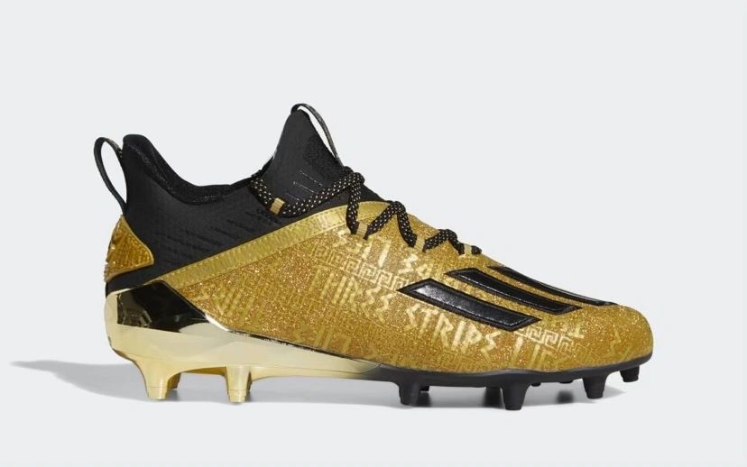 Adidas Adizero Reign Young King Men's 10.5 Black/gold Football Cleats