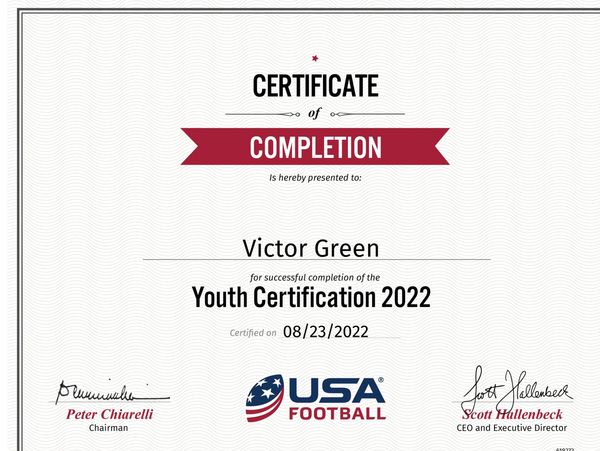 Football Coaches Certification