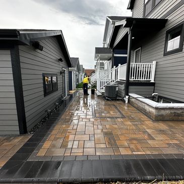 Elevated Paver patio, permeable base and drainage