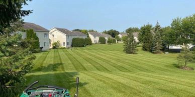 Lawn mower maintaining commercial hoa
