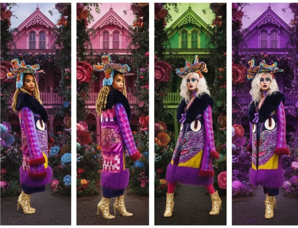 Crowned in Violet: A Cheshire Cat’s Coat