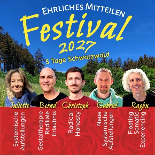 Festival 2027 im Schwarzwald mit fünf Referenten.