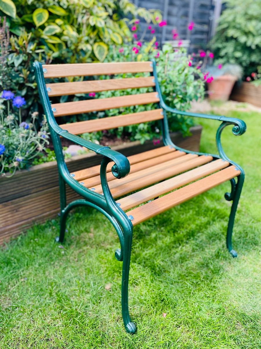 Single Cast iron garden chairs