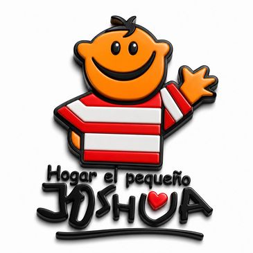 Logo of a smiling character with 'Hogar el pequeño Joshua' text below.