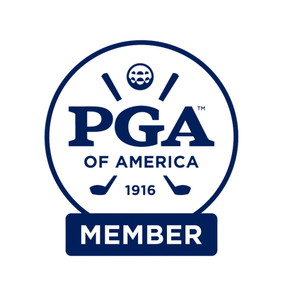 Logo of PGA of America with member designation.