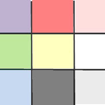 image of a bagua map, 9 colored squares arranged in a tic-tac-toe pattern.