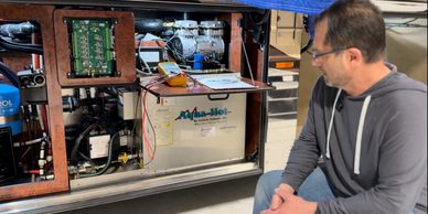 Ed talking about an Aqua Hot System in a Prevost Bus