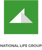 White and green geometric logo with a mountain peak design.