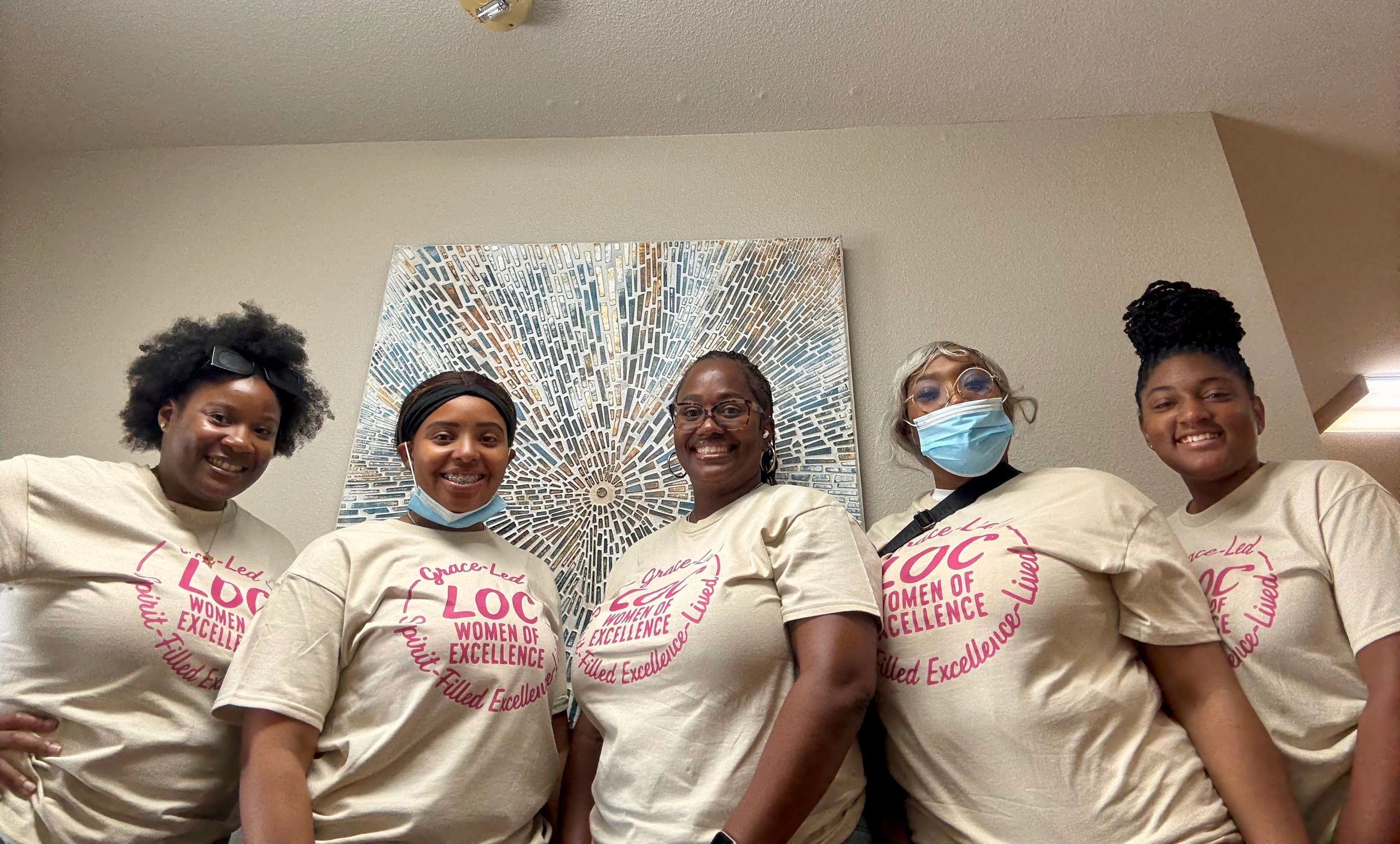 The Women of Excellence feeding at the women’s shelter here in Fort Worth, Texas