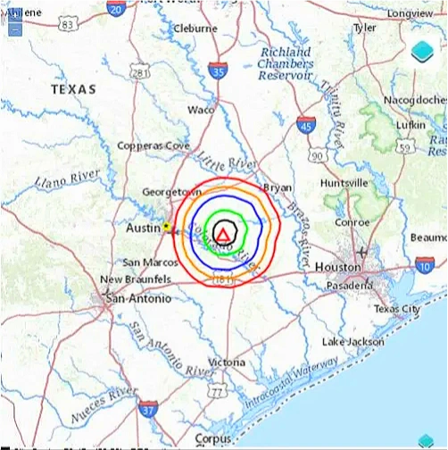 Coverage Map: KGID 96.3FM Giddings, Texas