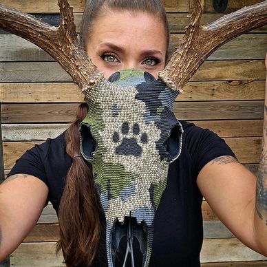 deer beaded skull