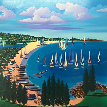 bright, bold and strikingly colorful seascapes 