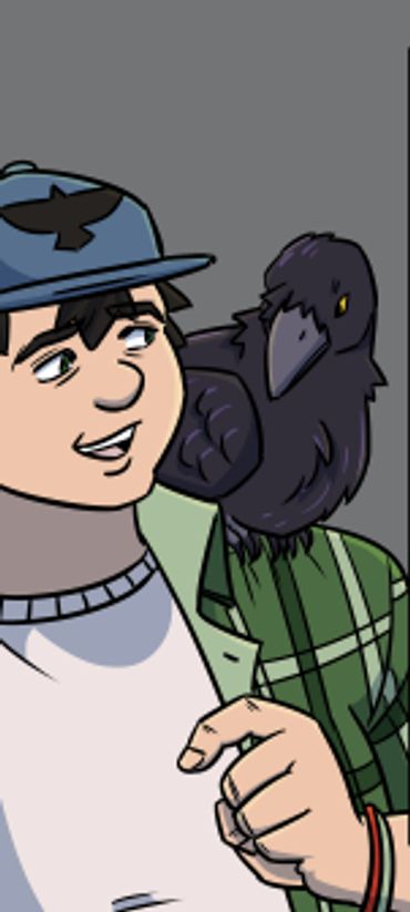 Billy with Raven as an adult.