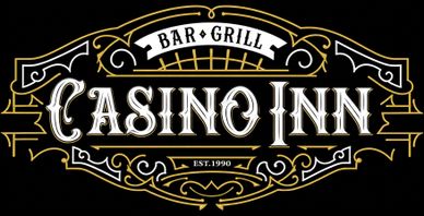 Elegant vintage sign for Casino Inn bar and grill.