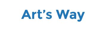 Logo with the text 'Art’s Way' in blue lettering on a white background.