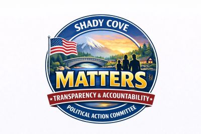 Logo for Shady Cove Matters, emphasizing transparency and accountability.