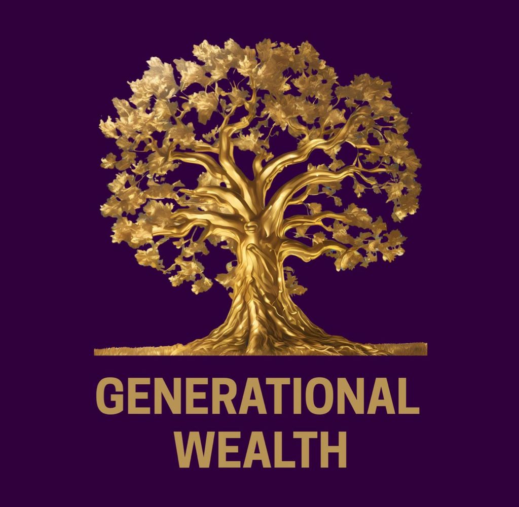 Golden tree symbolizing generational wealth on a dark background.