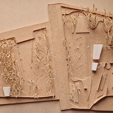 Claire Bartram Garden Design public space Bernie Spain cork model