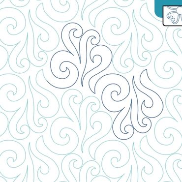 Intricate swirling pattern with a highlighted design in the center.