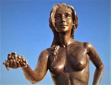 Earth - bronze nude female sculpture