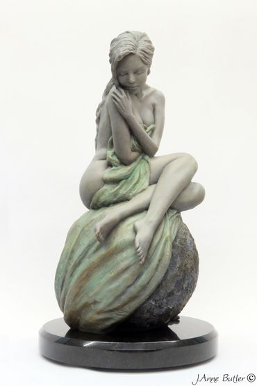 Solitaire bronze sculpture 
18" 47cm high.