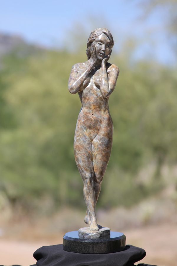 Grace figurative bronze sculpture
17" / 43 cm high.