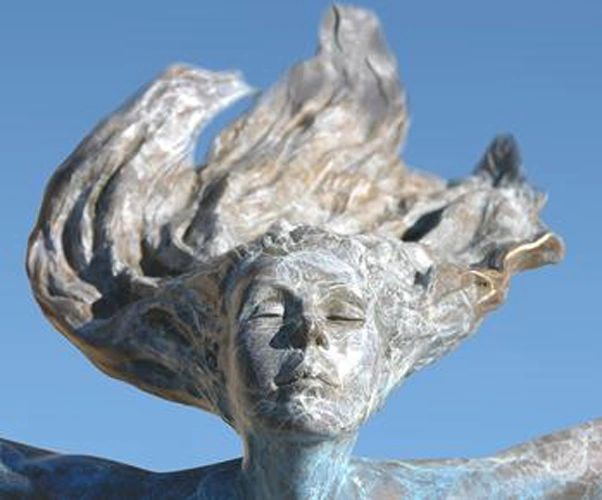 Air bronze sculpture by sculptor, J. Anne Butler