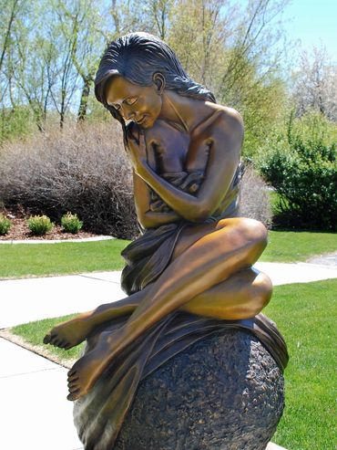  Solitaire, J. Anne Butler's life size bronze sculpture.