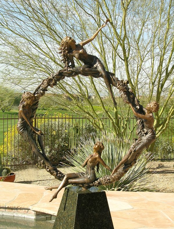 The Seasons bronze female form sculpture
52 "/ 132 cm high exc. base