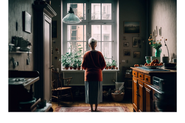 Grandparents are lonely at home.