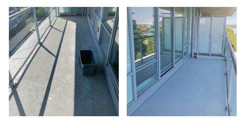 Deck cleaning — pressure washed and restored